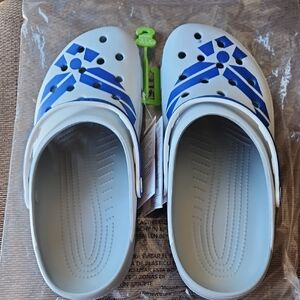 CROCS Blue and White Loafers Slip-Ons